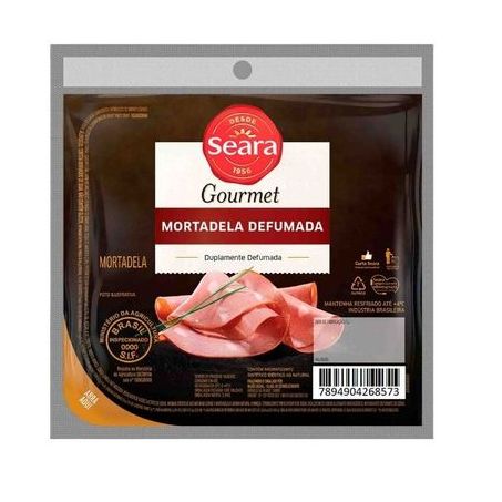 MORTADELA DEFUMADA GOURMET FATIADO SEARA 150G