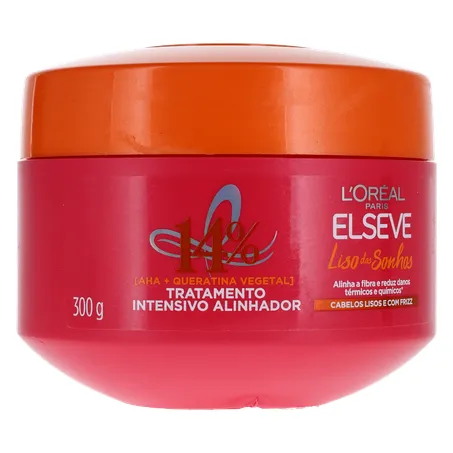 Creme De Tratamento Elseve Liso Dos Sonhos Aha + Queratina 300g 360-34