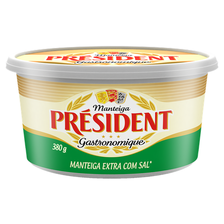 Manteiga président com sal pote 380g