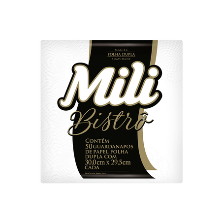 Guardanapo Mili Bistro Grande com 50 unidades