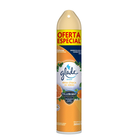 Purificador de Ar Aerossol Glade 360ml - Brisa Cítrica de Verão - Oferta Especial