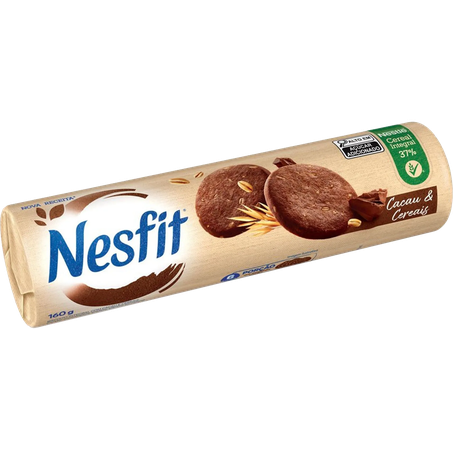 Bisc nestle nesfit 160g cacau c/ cereais