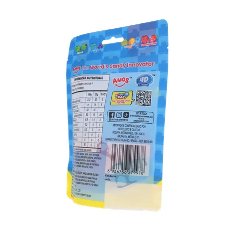 Bala de Gelatina Amos Gummy Blocks Sachê 72gr 360-21