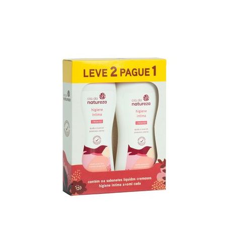 KIT SABONETE LIQ INTIMO CREM CIA NATUREZ A 210ML C/2