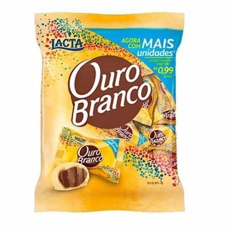 Bombom lacta ouro branco pacote 1kg