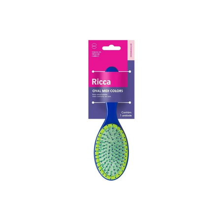 ESCOVA CABELO RICCA OVAL MIDI BLUE 
