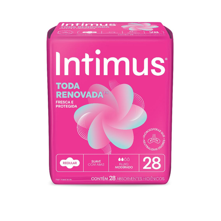 Absorvente Intimus Gel Toda Renovada - Suave - Com Abas - Com 28 Absorventes