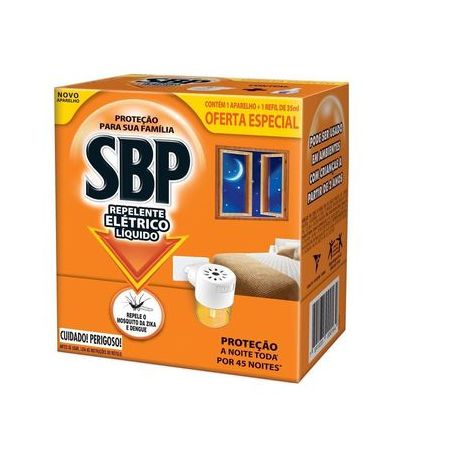Repelente Elétrico SBP Aparelho e Refil 32,9ml