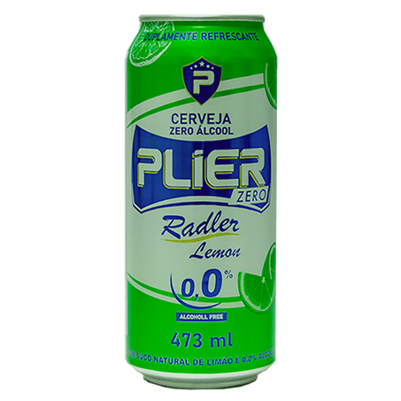 Cerveja latao 473ml plier radler lemon zero alcool
