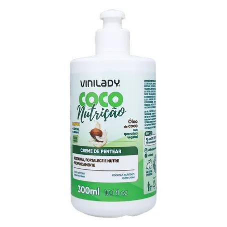 Creme de Pentear Vinilady Coco Nutrição Frasco 300ml 360-2