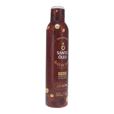 ÓLEO DE COCO EXTRA VIRGEM SPRAY 200ML - SANTO OLEO 360-33
