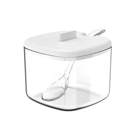 AÇUCAREIRO OU BREAK COM COLHER BRANCO 2 PEÇA