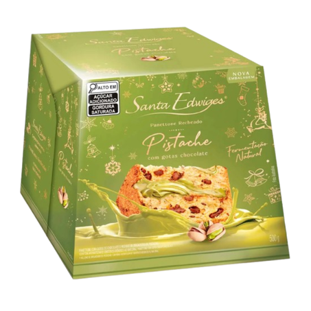 PANETTONE SANTA EDWIGES PISTACHE COM CHOC 500G