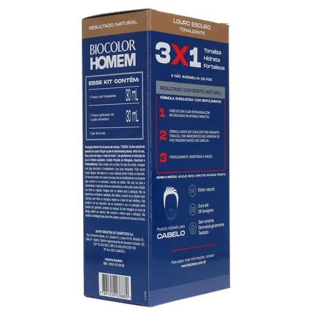 Tonalizante biocolor homem bozzano louro 360-13
