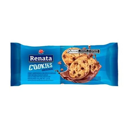 Cookies renata sabor baunilha com gotas de chocolate 40g