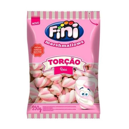 BALA FINI 250G MARSHMALLOWS TORÇÃO ROSA