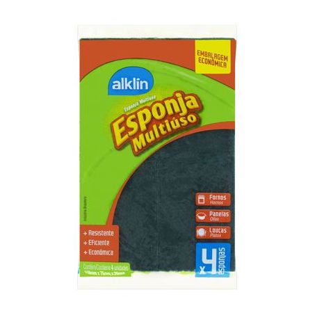 ESPONJA ALKLIN DUPLA FACE C/4