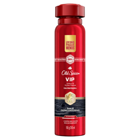 DESODORANTE AEROSSOL OLD SPICE MASCULINO VIP CEDRO LEVE MAIS PAGUE MENOS 250ML