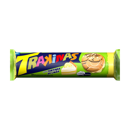 Biscoito Trakinas Recheado Tortinha Limão 126G