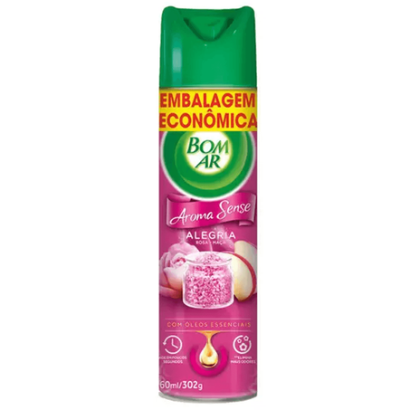 ODORIZANTE BOM AR AEROSOL ALEGRIA 360ML