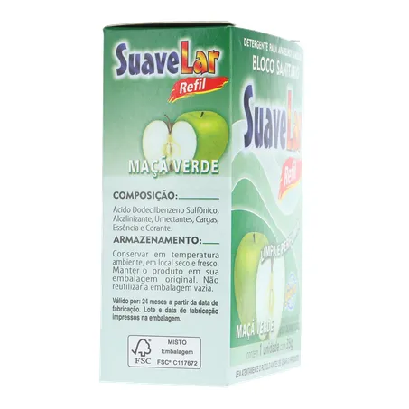 Detergente Sanitário Suave Lar Maçã Verde Refil Pedra 1un 
  360-29