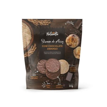 BISCOITO ARROZ INT M AMARGO 60G - NATURATTA