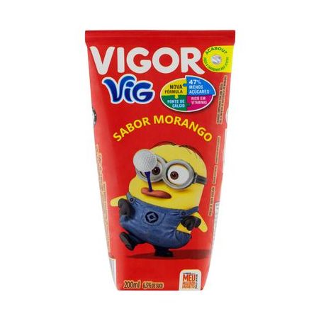Bebida Vigor Vig Morango 200ML