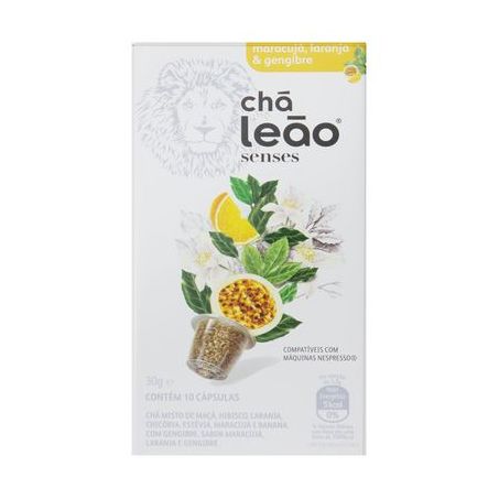 CAPSULA CHA LEAO SENSES MARACUJA/LAR/GENGIBRE