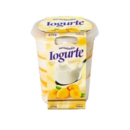 Sorvete Iogurte Damasco Sorvelandia 1LT