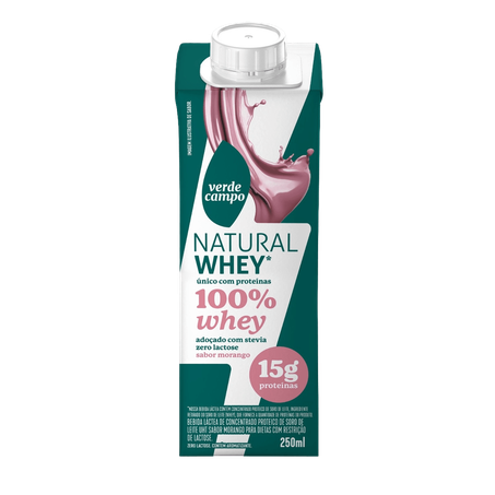 Bebida Verde Campo 250ml Natural Whey 15g Morango