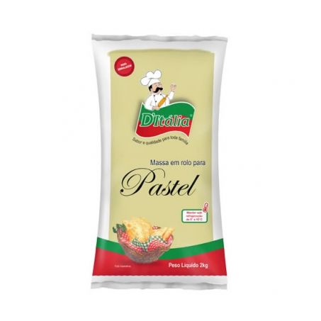 Massa pastel ditalia rolo 2kg.