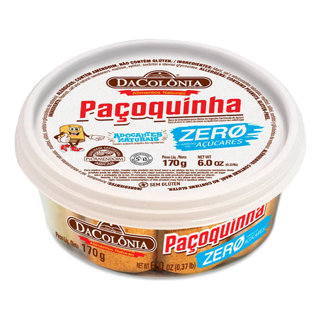 PAÇOCA ROLHA ZERO AÇÚCAR DA COLÔNIA POTE 170G