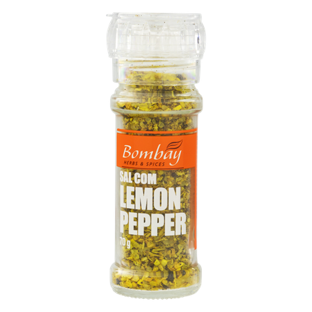 Sal Bombay Lemon Pepper com Moedor 70g