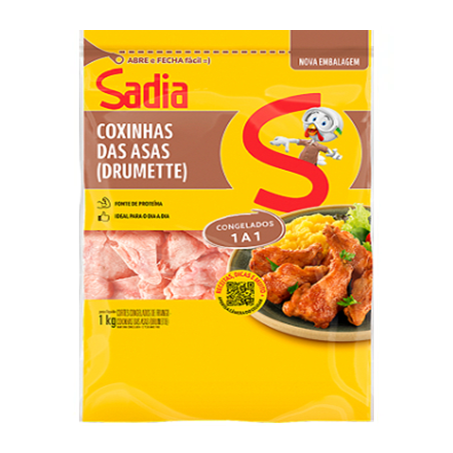 COXINHA DA ASA [DRUMETTE] SADIA CONG IQF 1KG