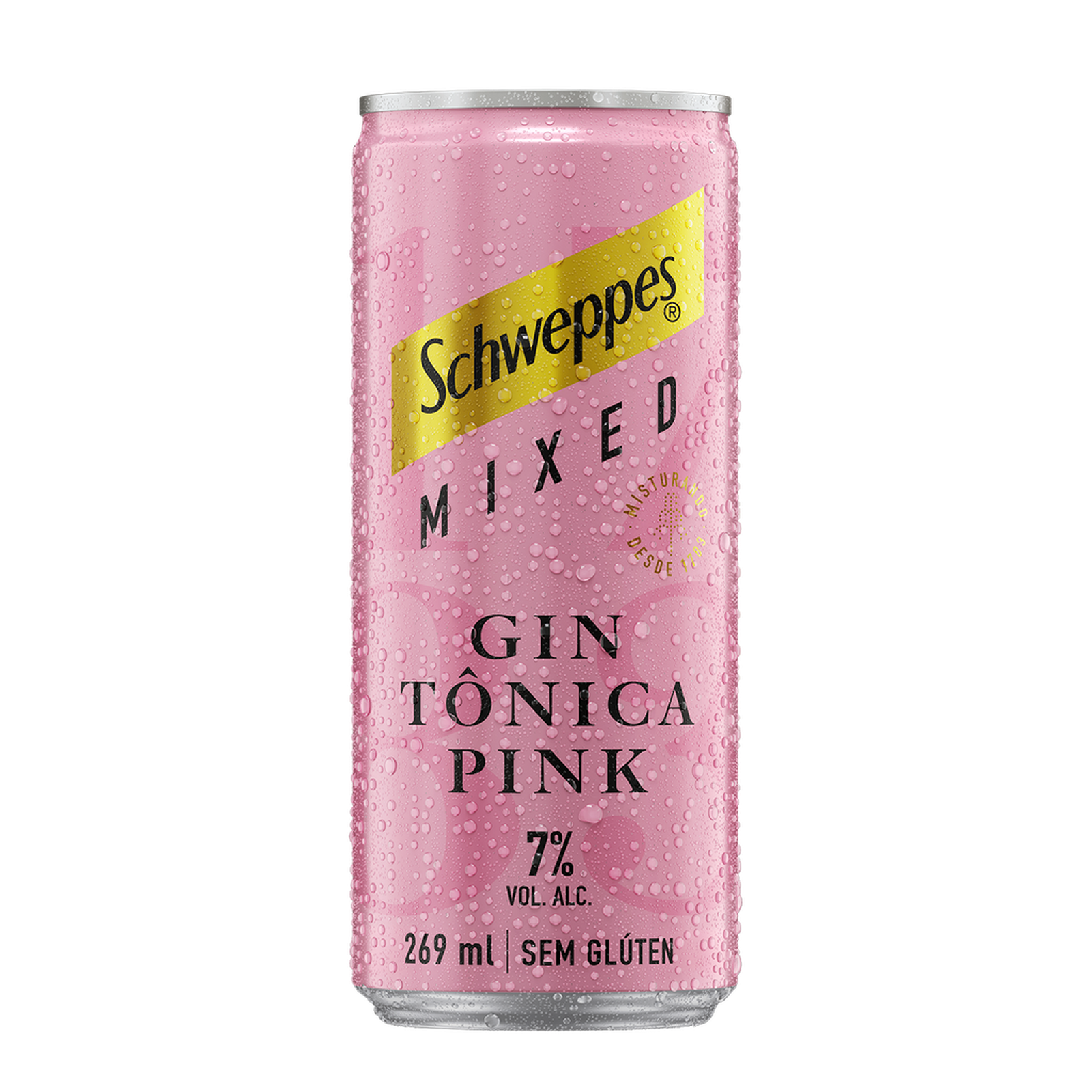 Bebida Mista Gin Tônica Pink Schweppes Mixed Lata 269ml | Koch
