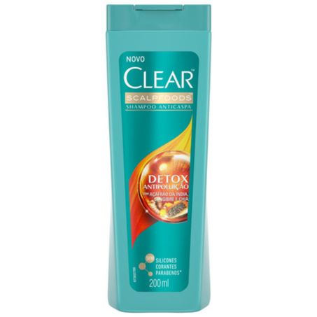 Shampoo clear 200ml men anti caspa detox antipoluicao