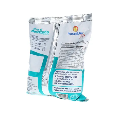 Leite em Pó Piracanjuba Desnatado Instantâneo Pacote com  400G 360-21