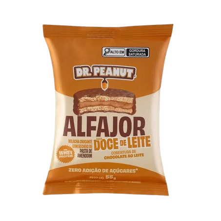 Alfajor Dr. Peanut Doce de Leite - Cobertura de Leite em Pó 55g