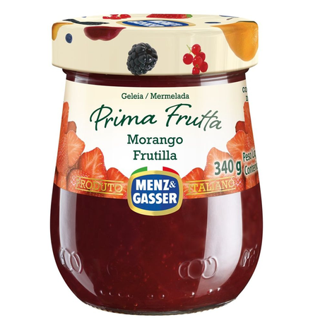 Geléia de Morango Menz  Gasser Vidro com  340G