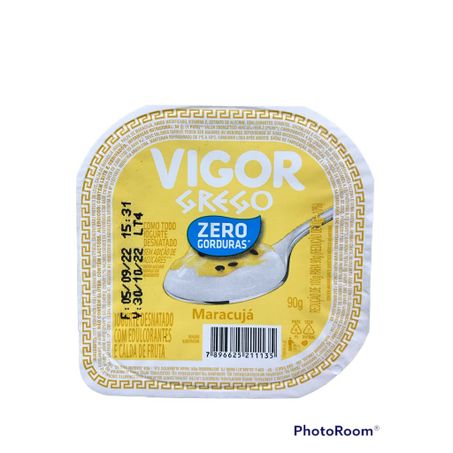 Iog vigor 90g grego zero maracuja