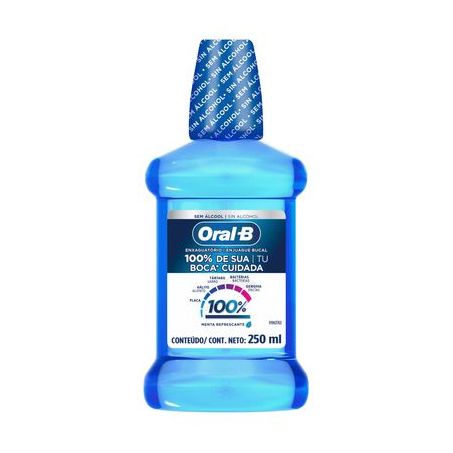 Anti septico bucal sua boca cuidada menta refrescante oral-b 250ml