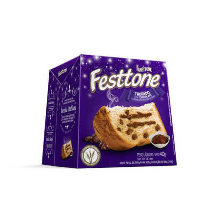 Panettone Festtone Trufado Chocolate 400G