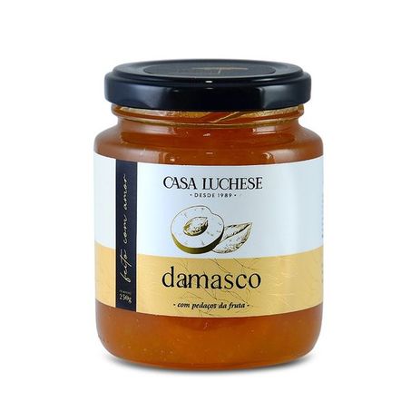 Doce de fruta damasco premium casa luchese 250g