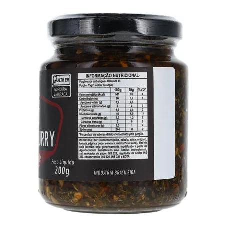 Tempero para churrasco mestre churrasqueiro chimichurry ao azeite vidro 200g 360-9