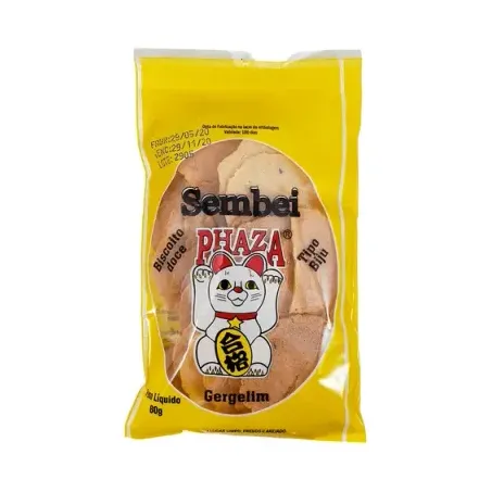 Biscoito Phaza 80g Sembei Gergelim