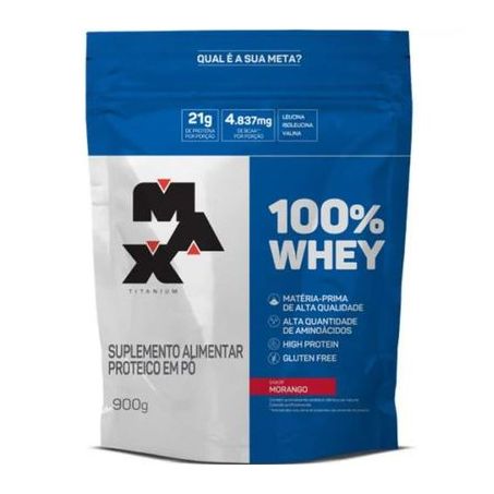 Whey max titanium 100% moorango refil 900g