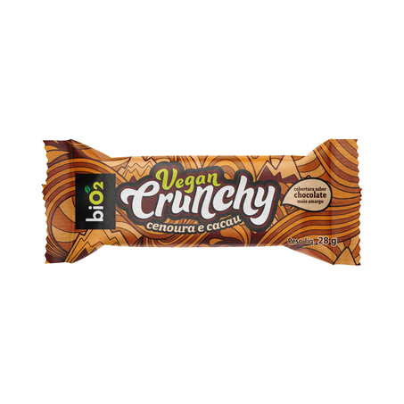 Barra de Cereal Bio2 Vegan Crunchy Cenoura e Cacau 28G