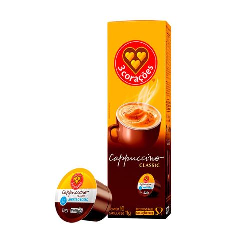 Cafe capsulas tres coracoes 110gr cappuc