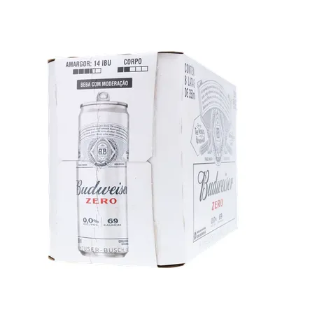 Cerveja budweiser 350ml zero alcool c/8 360-11