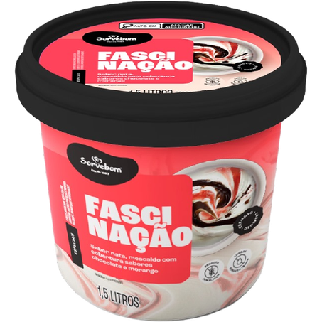 Sorvete sorvebom 1.5l fascinacao sob